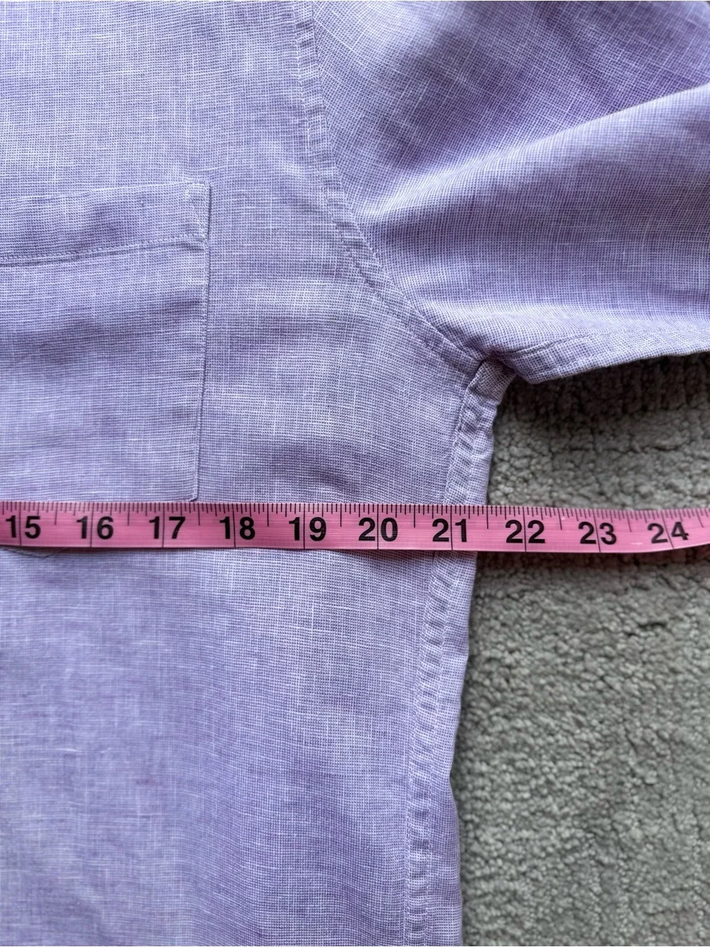 J.Crew Men’s Cotton/Linen Blend Button Down Shirt Lavender Excellent Condition